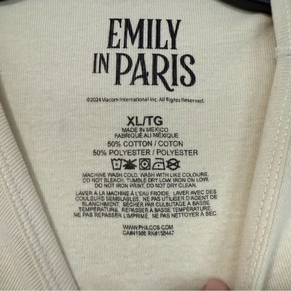 🍁 3/$15 Emily in Paris Cream Graphic Tee - Picture 5 of 5